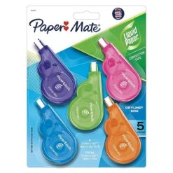 Paper Mate Liquid Paper DryLine Mini Correction Tape, White, 5/Pack (5032315)