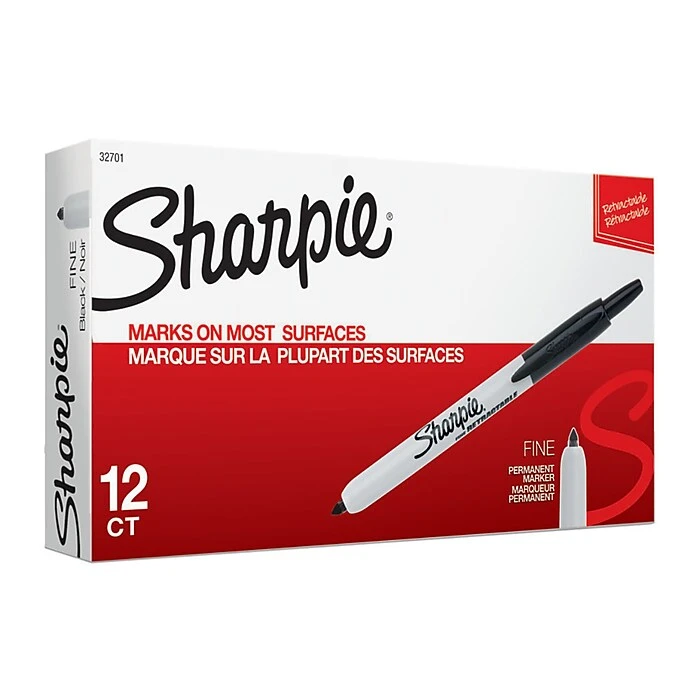 Sharpie Retractable Permanent Markers, Fine Tip, Black, 12/Pack (32701) Sharpie Retractable Permanent Markers, Fine Tip, Black, 12/Pack (32701) -Office Supply Shop s1201392 sc7