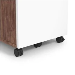 Union & Scale™ Essentials 2-Drawer Vertical File Cabinet, Mobile/Pedestal, Letter/Legal, White/Espresso, 21" (UN56968) -Office Supply Shop s1201588 sc7