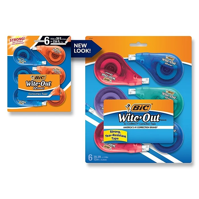 Wite-Out EZ Correct Correction Tape, White, 6/Pack (WOTAPP6-WHI) Wite-Out EZ Correct Correction Tape, White, 6/Pack (WOTAPP6-WHI) -Office Supply Shop s1205094 sc7