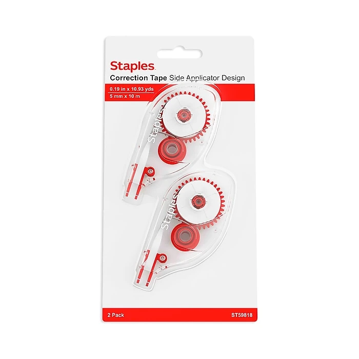 Staples Correction Tape, White, 2/Pack (ST59818) Staples Correction Tape, White, 2/Pack (ST59818) -Office Supply Shop s1212633 sc7