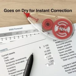 Staples Correction Tape, White, 10/Pack (ST59822/51666) -Office Supply Shop s1212643 sc7