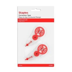Staples Correction Tape, White, 2/Pack (ST59821/52036) -Office Supply Shop s1212650 sc7