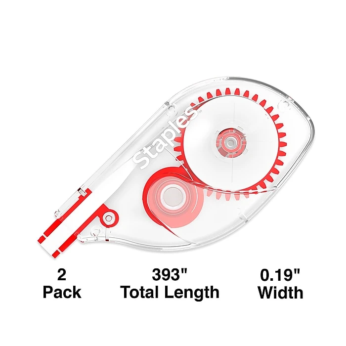 Staples Correction Tape, White, 2/Pack (ST59818) Staples Correction Tape, White, 2/Pack (ST59818) -Office Supply Shop s1212656 sc7