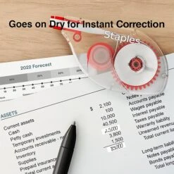 Staples Correction Tape, White, 6/Pack (ST59819) 2 Staples Correction Tape, White, 6/Pack (ST59819) -Office Supply Shop s1212659 sc7