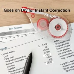 Staples Correction Tape, White, 2/Pack (ST59818) 2 Staples Correction Tape, White, 2/Pack (ST59818) -Office Supply Shop s1212660 sc7