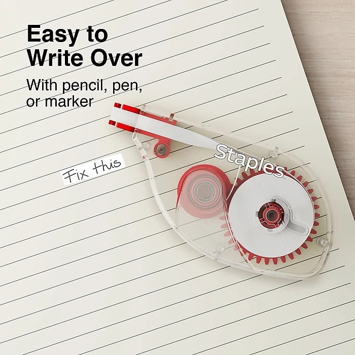 Staples Correction Tape, White, 2/Pack (ST59818) Staples Correction Tape, White, 2/Pack (ST59818) -Office Supply Shop s1212661 sc7