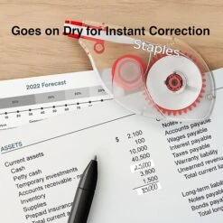 Staples Correction Tape, White, 10/Pack (ST59820) -Office Supply Shop s1212669 sc7