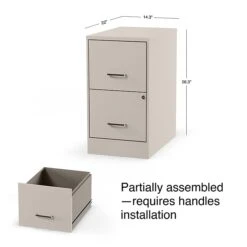 Staples 2-Drawer Light Duty Vertical File Cabinet, Locking, Letter, Putty, 22"D (52146) 6 Staples 2-Drawer Light Duty Vertical File Cabinet, Locking, Letter, Putty, 22"D (52146) -Office Supply Shop s1212927 sc7
