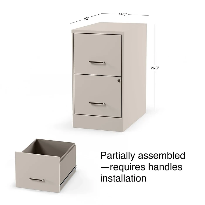Staples 2-Drawer Light Duty Vertical File Cabinet, Locking, Letter, Putty, 22"D (52146) Staples 2-Drawer Light Duty Vertical File Cabinet, Locking, Letter, Putty, 22"D (52146) -Office Supply Shop s1212927 sc7