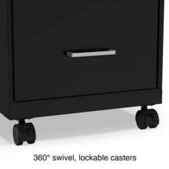 Staples 2-Drawer Light Duty Vertical File Cabinet, Locking, Letter, Black, 18"D (52145) -Office Supply Shop s1212928 sc7