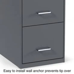 Staples 4-Drawer Light Duty Vertical File Cabinet, Locking, Letter, Charcoal, 18" D (52148) -Office Supply Shop s1212980 sc7
