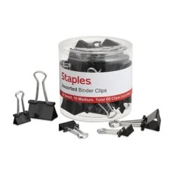 Best Seller 9 Staples Binder Clips, Assorted, Black, 60/Pack (15339)