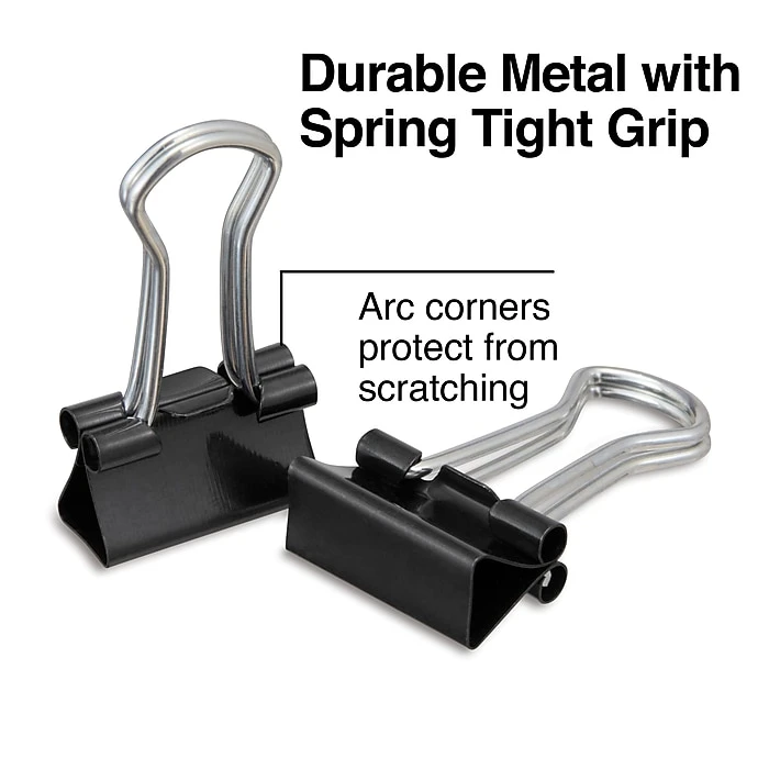 Staples 0.5"W Binder Clips, Micro, Black, 100/Pack (15340) Staples 0.5"W Binder Clips, Micro, Black, 100/Pack (15340) -Office Supply Shop s1215145 sc7