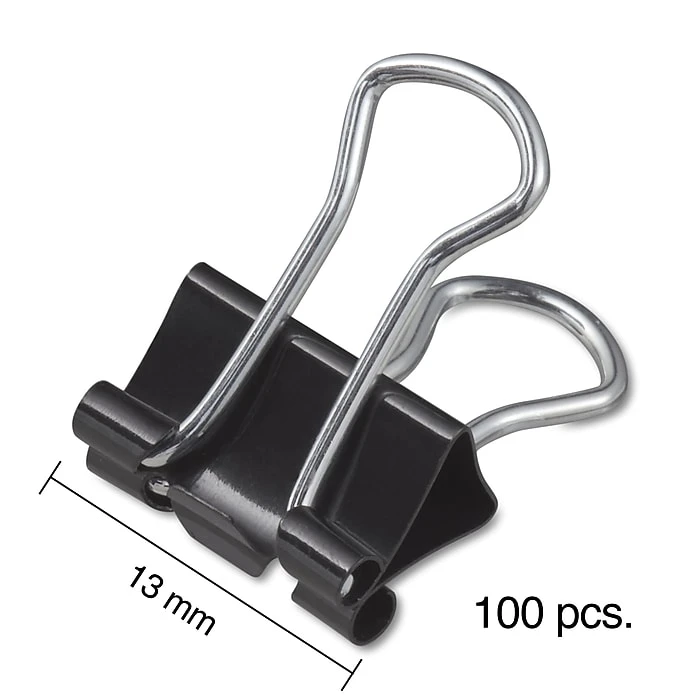 Staples 0.5"W Binder Clips, Micro, Black, 100/Pack (15340) Staples 0.5"W Binder Clips, Micro, Black, 100/Pack (15340) -Office Supply Shop s1215153 sc7