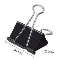 Staples 2" Binder Clips, Large, Black, 12/Pack (10669) -Office Supply Shop s1215164 sc7