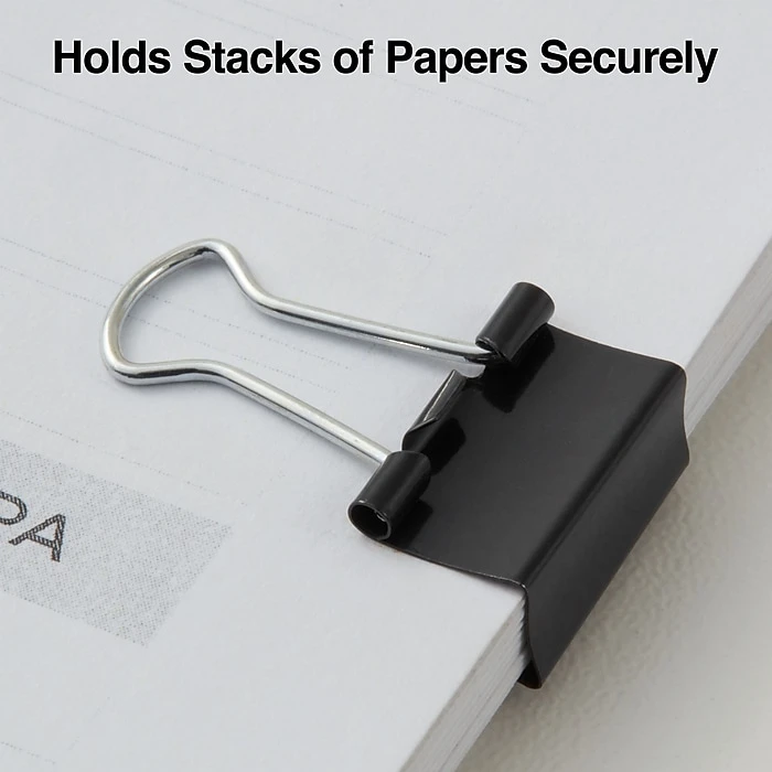 Staples 0.5"W Binder Clips, Micro, Black, 100/Pack (15340) Staples 0.5"W Binder Clips, Micro, Black, 100/Pack (15340) -Office Supply Shop s1215182 sc7