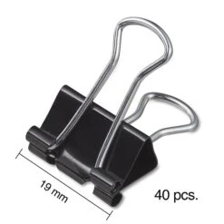 Staples 0.75" Binder Clips, Small, Black, 40/Pack (10667-CC) -Office Supply Shop s1215199 sc7