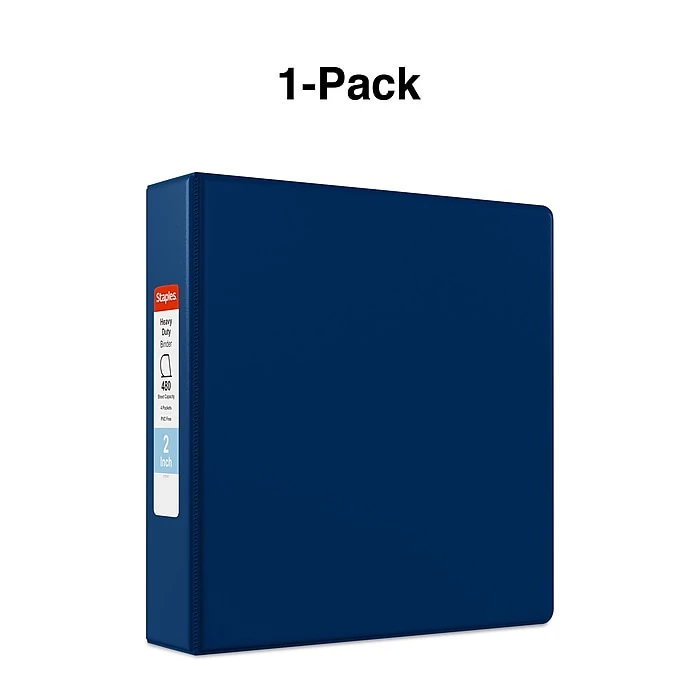 Staples Heavy Duty 2" 3-Ring Non-View Binder, Navy Blue (ST56274-CC) Staples Heavy Duty 2" 3-Ring Non-View Binder, Navy Blue (ST56274-CC) -Office Supply Shop s1215301 sc7