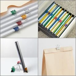 Staples Mini Binder Clips, Assorted Colors, 60/Pack (15347) -Office Supply Shop s1215868 sc7