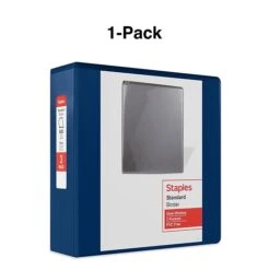 Staples Standard 3" 3-Ring View Binder, Navy Blue (26451-CC) -Office Supply Shop s1216489 sc7