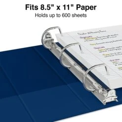 Staples Standard 3" 3-Ring View Binder, Navy Blue (26451-CC) -Office Supply Shop s1216623 sc7