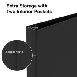 Staples Economy 2" 3-Ring Non-View Binder, Black (ST26587-CC) 3 Staples Economy 2" 3-Ring Non-View Binder, Black (ST26587-CC) -Office Supply Shop s1221733 sc7