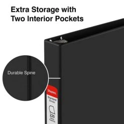 Staples Standard 1" 3-Ring Non-View Binder, Black (26407-CC) -Office Supply Shop s1221782 sc7