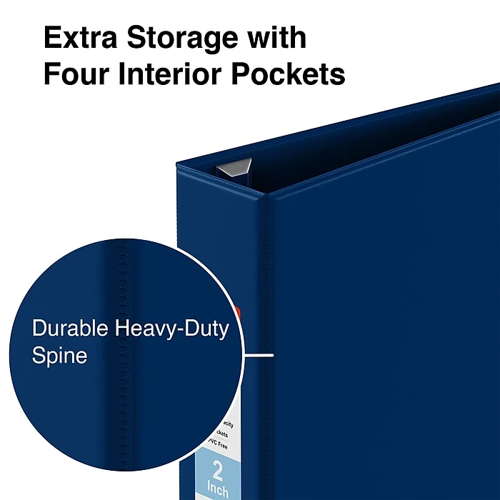 Staples Heavy Duty 2" 3-Ring Non-View Binder, Navy Blue (ST56274-CC) Staples Heavy Duty 2" 3-Ring Non-View Binder, Navy Blue (ST56274-CC) -Office Supply Shop s1221794 sc7