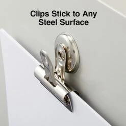 Staples Magnetic Clips, 2.25"W, Silver, 12/Pack (17695) -Office Supply Shop s1225733 sc7