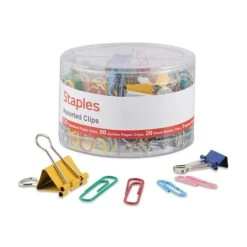 Staples Essentials Value Pack, 200 Assorted Clips (39251)