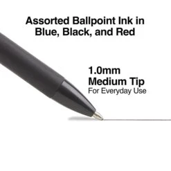 TRU RED™ Ballpoint Gripped Retractable Pens, Medium Point, 1.0mm, Blue/Black/Red, 60/Pack (TR59163) -Office Supply Shop s1226459 sc7