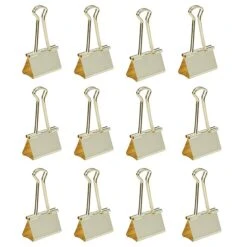 JAM Paper® Colorful Binder Clips, Large, 1 1/2 Inch (41mm), Gold Binderclips, 12/Pack (340BCgo) 4 JAM Paper® Colorful Binder Clips, Large, 1 1/2 Inch (41mm), Gold Binderclips, 12/Pack (340BCgo) -Office Supply Shop sp100189049 sc7