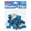 JAM Paper® Colorful Binder Clips, Small, 3/4 Inch (19mm), Blue Binderclips, 25/Pack (334BCBU)