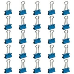 JAM Paper® Colorful Binder Clips, Small, 3/4 Inch (19mm), Blue Binderclips, 25/Pack (334BCBU) -Office Supply Shop sp100189081 sc7