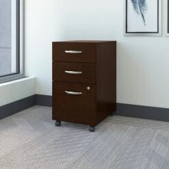 Bush Business Furniture Westfield 3 Drawer Mobile File Cabinet, Mocha Cherry (WC12953SU) 1 Bush Business Furniture Westfield 3 Drawer Mobile File Cabinet, Mocha Cherry (WC12953SU) -Office Supply Shop sp101401603 sc7