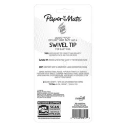 Paper Mate Liquid Paper DryLine Grip Correction Tape, White, 2/Pack (87813) -Office Supply Shop sp102582364 sc7
