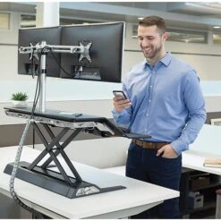 Fellowes Lotus 33" Standing Desk Converter, Black (0007901) -Office Supply Shop sp102662671 sc7