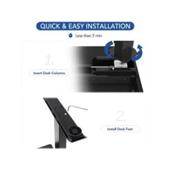 FlexiSpot Vici 29"-48" Adjustable Desk, Black (EC9B) -Office Supply Shop sp106467642 sc7