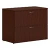 HON Mod 2-Drawer Lateral File Cabinet, Locking, Letter/Legal, Traditional Mahogany, 36" (HONLLF3620L2LT1)