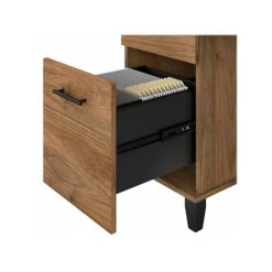 Bush Furniture Somerset 35"-41" Adjustable Desk With Return, Fresh Walnut (SET014FW) -Office Supply Shop sp108409474 sc7