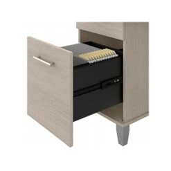Bush Furniture Somerset 35"-41" Adjustable Desk With Return, Sand Oak (SET014SO) 5 Bush Furniture Somerset 35"-41" Adjustable Desk With Return, Sand Oak (SET014SO) -Office Supply Shop sp108409550 sc7
