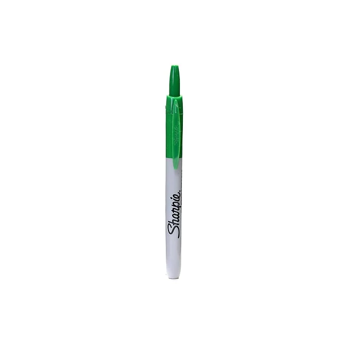 Sharpie Retractable Permanent Markers, Fine Tip, Green, 12/Pack (36704) Sharpie Retractable Permanent Markers, Fine Tip, Green, 12/Pack (36704) -Office Supply Shop sp111086391 sc7