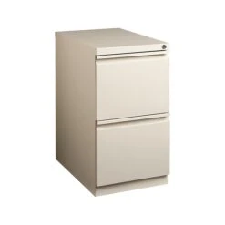 Staples 2-Drawer Vertical File Cabinet, Locking, Letter, Putty/Beige, 19.88"D (24872D)