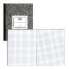 National Brand Composition Notebook, 7.88" X 10", Quad Ruled, 80 Sheets, Black (43475)