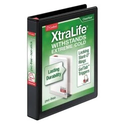 Cardinal XtraLife ClearVue 2" View Binder, Black (CRD 26321)