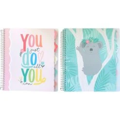 Carolina Pad G'day Sunshine 5-Subject Notebooks, 9.5" X 11", 150 Sheets, Koala/Quote (17507)