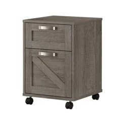 Kathy Ireland® Home By Bush Furniture 2-Drawer Vertical File Cabinet, Mobile, Letter/Legal, Restored Gray, 17"