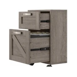 Kathy Ireland® Home By Bush Furniture 2-Drawer Vertical File Cabinet, Mobile, Letter/Legal, Restored Gray, 17" -Office Supply Shop sp116167321 sc7