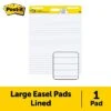 Post-it® Super Sticky Easel Pad, 25" X 30", Lined, 30 Sheets/Pad, 1 Pad/Pack (561WLSS)